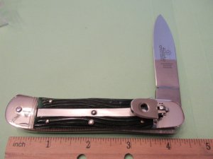 Hubertus Green Wavy  Bone Lever Lock Auto