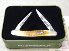 Case XX USA 2002 Zippo/Case International Swap Meet Bone Mini Muskrat Knife in Tin Box Case XX USA 2002 Zippo/Case International Swap Meet Bone Mini Muskrat Knife in Tin Box