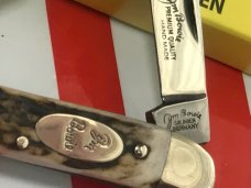 Carl Schlieper / German Eye Brand -Hand Made Jim Bowie Whittler Pocket Knife +Nice Stag Handles -NOS Carl Schlieper / German Eye Brand -Hand Made Jim Bowie Whittler Pocket Knife +Nice Stag Handles -NOS