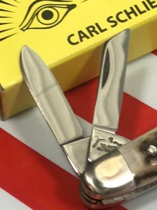Carl Schlieper / German Eye Brand -Hand Made Jim Bowie Whittler Pocket Knife +Nice Stag Handles -NOS Carl Schlieper / German Eye Brand -Hand Made Jim Bowie Whittler Pocket Knife +Nice Stag Handles -NOS