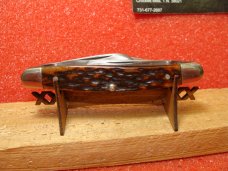 WESTERN BOULDER COLO. 1950-61 MEDIUM 3 3/8" STOCKMAN BROWN BOVINE BONE HANDLES WESTERN BOULDER COLO. 1950-61 MEDIUM 3 3/8" STOCKMAN BROWN BOVINE BONE HANDLES