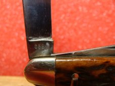 WESTERN BOULDER COLO. 1950-61 MEDIUM 3 3/8" STOCKMAN BROWN BOVINE BONE HANDLES WESTERN BOULDER COLO. 1950-61 MEDIUM 3 3/8" STOCKMAN BROWN BOVINE BONE HANDLES