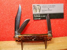 WESTERN BOULDER COLO. 1950-61 MEDIUM 3 3/8" STOCKMAN 658 BROWN BOVINE BONE HANDLES WESTERN BOULDER COLO. 1950-61 MEDIUM 3 3/8" STOCKMAN 658 BROWN BOVINE BONE HANDLES