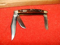 WESTERN BOULDER COLO. 1950-61 MEDIUM 3 3/8" STOCKMAN 658 BROWN BOVINE BONE HANDLES WESTERN BOULDER COLO. 1950-61 MEDIUM 3 3/8" STOCKMAN 658 BROWN BOVINE BONE HANDLES
