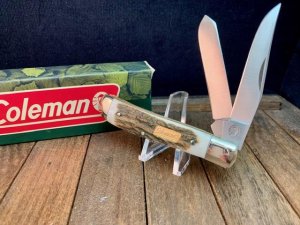 Coleman Made in Seki Japan Tiny Trapper Stag Handles
