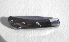 NOS CLASSIC ITALIAN AKC AUTO SPEED HUNTER FIRST RUN 2 BLADE WITH SAW, BRAZILIAN HORN WITH SHEATH