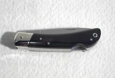 NOS CLASSIC ITALIAN AKC AUTO SPEED HUNTER FIRST RUN 2 BLADE WITH SAW, BRAZILIAN HORN WITH SHEATH