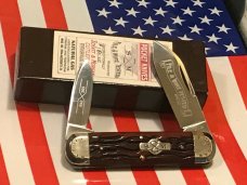 Schatt & Morgan Baby SunFish Pocket Knife -Gorgeous Red Bone Handles & Schatt Morgan Fancy Bolsters Schatt & Morgan Baby SunFish Pocket Knife -Gorgeous Red Bone Handles & Schatt Morgan Fancy Bolsters