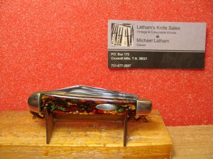 CASE BRADFORD PA. 1914-19 JACK KNIFE CT214 1/2 LONG PULL CHRISTMAS TREE CELLULOID HANDLES