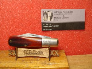 CASE XX USA 10 DOT 1970 BARLOW 62009 1/2 RED BONE HANDLES