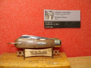 CASE XX USA 4 DOT 1976 UTILITY ELECTRICAL KNIFE 12031L WALNUT WOOD HANDLES