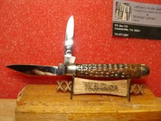 CLAUSS FREMONT OHIO  1920-40 JACK KNIFE #43 GREEN BONE HANDLES, CASE TESTED XX 6214 1/2 