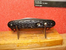 SCHRADE CUT CO. WALDEN NY 1916-46 DOUBLE BUTTON 3 3/4" AUTOMATIC KNIFE JIGGED BLACK COMPOSITION SCHRADE CUT CO. WALDEN NY 1916-46 DOUBLE BUTTON 3 3/4" AUTOMATIC KNIFE JIGGED BLACK COMPOSITION