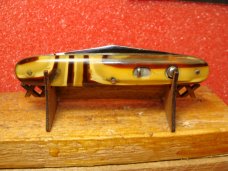 SCHRADE CUT CO. WALDEN NY 1916-46 DOUBLE BUTTON 3 3/8" AUTOMATIC KNIFE BUTTER MOLASSES CELLULOID SCHRADE CUT CO. WALDEN NY 1916-46 DOUBLE BUTTON 3 3/8" AUTOMATIC KNIFE BUTTER MOLASSES CELLULOID