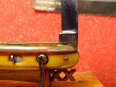 SCHRADE CUT CO. WALDEN NY 1916-46 DOUBLE BUTTON 3 3/8" AUTOMATIC KNIFE BUTTER MOLASSES CELLULOID SCHRADE CUT CO. WALDEN NY 1916-46 DOUBLE BUTTON 3 3/8" AUTOMATIC KNIFE BUTTER MOLASSES CELLULOID