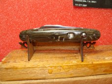 SCHRADE CUT CO. WALDEN NY 1916-46 DOUBLE BUTTON 3 3/8" AUTOMATIC KNIFE MIXED COLOR CELLULOID 