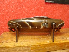 SCHRADE CUT CO. WALDEN NY 1916-46 DOUBLE BUTTON 3 3/8" AUTOMATIC KNIFE MIXED COLOR CELLULOID 