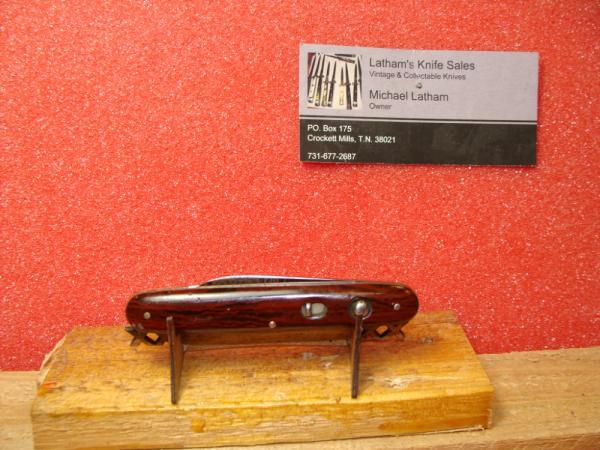 SCHRADE CUT CO. WALDEN NY 1916-46 DOUBLE BUTTON 3 3/8" AUTOMATIC KNIFE RED FIBER COLOR CELLULOID SCHRADE CUT CO. WALDEN NY 1916-46 DOUBLE BUTTON 3 3/8" AUTOMATIC KNIFE RED FIBER COLOR CELLULOID