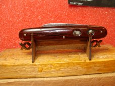 SCHRADE CUT CO. WALDEN NY 1916-46 DOUBLE BUTTON 3 3/8" AUTOMATIC KNIFE RED FIBER COLOR CELLULOID SCHRADE CUT CO. WALDEN NY 1916-46 DOUBLE BUTTON 3 3/8" AUTOMATIC KNIFE RED FIBER COLOR CELLULOID