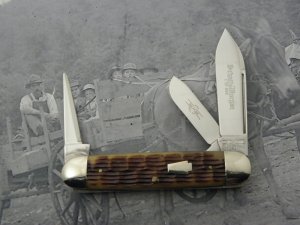 Schatt & Morgan, Keystone Series XVI Bradford Jigged Green Bone Equal End Cattle knife #043299: 2