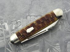 Schatt & Morgan, Keystone Series XVI Bradford Jigged Green Bone Equal End Cattle knife #043299: 2 Schatt & Morgan, Keystone Series XVI Bradford Jigged Green Bone Equal End Cattle knife #043299: 2