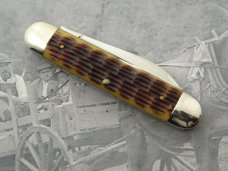 Schatt & Morgan, Keystone Series XVI Bradford Jigged Green Bone Equal End Cattle knife #043299: 2 Schatt & Morgan, Keystone Series XVI Bradford Jigged Green Bone Equal End Cattle knife #043299: 2