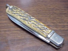 Vintage French MAKINOX Stag Lever release switchblade knife INOX Vintage French MAKINOX Stag Lever release switchblade knife INOX