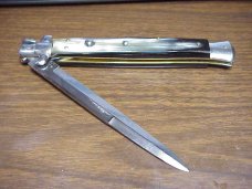 33cm 13" Italian Renzo Beltrame Brazilian horn stiletto switchblade Bayonet blade swivel bolster 33cm 13" Italian Renzo Beltrame Brazilian horn stiletto switchblade Bayonet blade swivel bolster