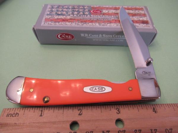 Case XX 2019 KickStart Orange Handles Trapperlock Pattern # 4154 AC SS Case XX 2019 KickStart Orange Handles Trapperlock Pattern # 4154 AC SS