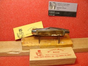 COLONEL COON TENN KNIFE WORKS 1982-84  SQUARE BOLSTERS STOCKMAN SMOOTH BONE HANDLES 