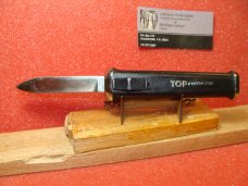 FES ROSTFREI OTF TOP AUTOMATIC 1970-78 DOUBLE ACTION IN/OUT AUTOMATIC KNIFE BLACK HANDLES FES ROSTFREI OTF TOP AUTOMATIC 1970-78 DOUBLE ACTION IN/OUT AUTOMATIC KNIFE BLACK HANDLES