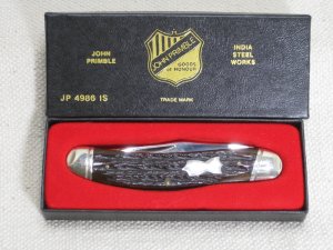 JOHN PRIMBLE 4986 INDIA STEEL WORKS 1989 PERFECT TEXAS JACK KNIFE "SOWBELLY" 