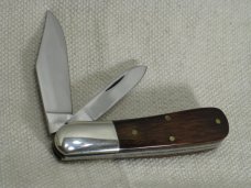 QUEEN CUTLERY CO. USA BARLOW 8075 1980 "THE RAWHIDE SERIES" WOOD HANDLES QUEEN CUTLERY CO. USA BARLOW 8075 1980 "THE RAWHIDE SERIES" WOOD HANDLES