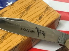 Vintage Parker-Frost (Japan) Stallion knife w/ Nice Bone Handles -NOS