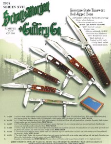 Schatt & Morgan, Keystone Series XVII Timeworn Red Jigged Bone Dogleg Whittler #043154: 2007 Schatt & Morgan, Keystone Series XVII Timeworn Red Jigged Bone Dogleg Whittler #043154: 2007