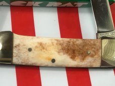 Vintage Parker Cut Co. Early 1980s Pack Rat Knife w/ Smooth Appaloosa Bone Handles -NOS +Orig Box Vintage Parker Cut Co. Early 1980s Pack Rat Knife w/ Smooth Appaloosa Bone Handles -NOS +Orig Box