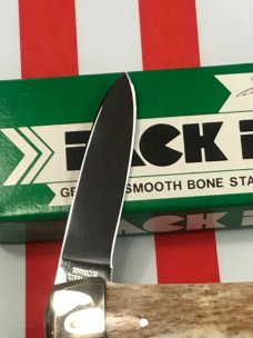 Vintage Parker Cut Co. Early 1980s Pack Rat Knife w/ Smooth Appaloosa Bone Handles -NOS +Orig Box Vintage Parker Cut Co. Early 1980s Pack Rat Knife w/ Smooth Appaloosa Bone Handles -NOS +Orig Box