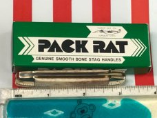 Vintage Parker Cut Co. Early 1980s Pack Rat Knife w/ Smooth Appaloosa Bone Handles -NOS +Orig Box Vintage Parker Cut Co. Early 1980s Pack Rat Knife w/ Smooth Appaloosa Bone Handles -NOS +Orig Box