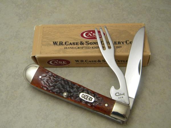 Case XX USA 1 Dot (1999) Chestnut Bone 6254 HBSS Hobo Trapper Knife in Box Case XX USA 1 Dot (1999) Chestnut Bone 6254 HBSS Hobo Trapper Knife in Box