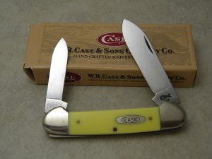 Case XX USA 2001 Yellow 32131 CV Canoe Knife in Box