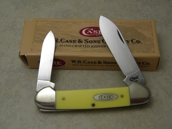 Case XX USA 2001 Yellow 32131 CV Canoe Knife in Box Case XX USA 2001 Yellow 32131 CV Canoe Knife in Box