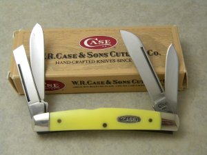 Case XX USA 1997 Yellow Composition 34052 Congress Knife in Box