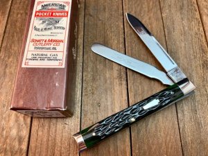 Schatt and Morgan Deep Green Bone Doctor’s Knife, From the 6th Anniversary Series.
