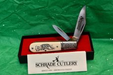 Schrade Scrimshaw Barlow SC-506 (1983) Owl etched handle Schrade Scrimshaw Barlow SC-506 (1983) Owl etched handle