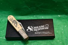 Schrade Scrimshaw Barlow SC-506 (1983) Owl etched handle Schrade Scrimshaw Barlow SC-506 (1983) Owl etched handle