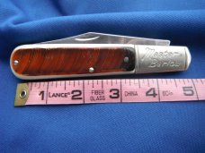 Vintage Colonial, Master Barlow Knife 4-7/8" Closed, Sawn Celluloid Handles Vintage Colonial, Master Barlow Knife 4-7/8" Closed, Sawn Celluloid Handles