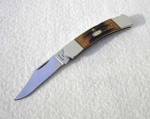 CASE XX USA RARE 1997 GENUINE STAG DISCONTINUED PATTERN # 51405L SS LOCK BACK KNIFE