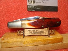 CASE XX USA 10 DOT 1970 GRAND DAD BARLOW 6143 RED BONE HANDLES CASE XX USA 10 DOT 1970 GRAND DAD BARLOW 6143 RED BONE HANDLES