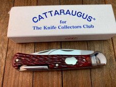 Cattaraugus by A.G. Russell Seki Japan Folding Hunter Brown Jigged Bone Cattaraugus by A.G. Russell Seki Japan Folding Hunter Brown Jigged Bone