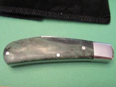 Tuna Valley 2020 Green Burl Rain Drop Damascus Phoenix Jack 1 of 50
